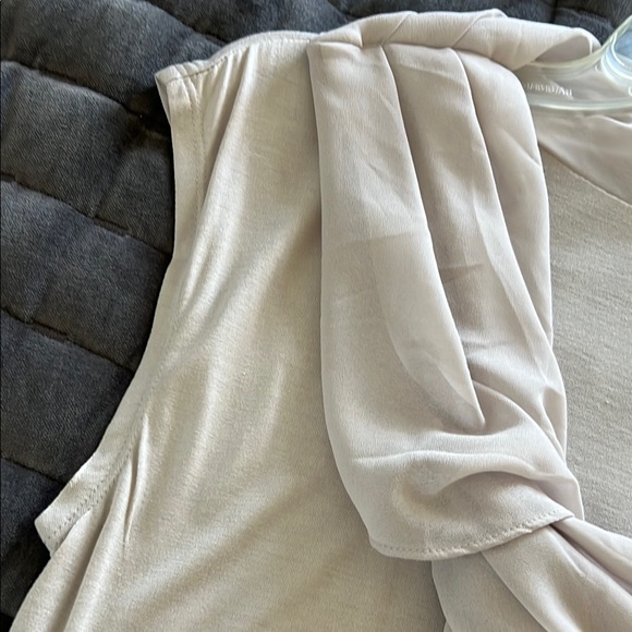 GAP Beige Sleeveless Blouse with Draped Scarf - Picture 3 of 10